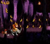 une photo d'Ã©cran de Donkey Kong Country sur Nintendo Super Nes